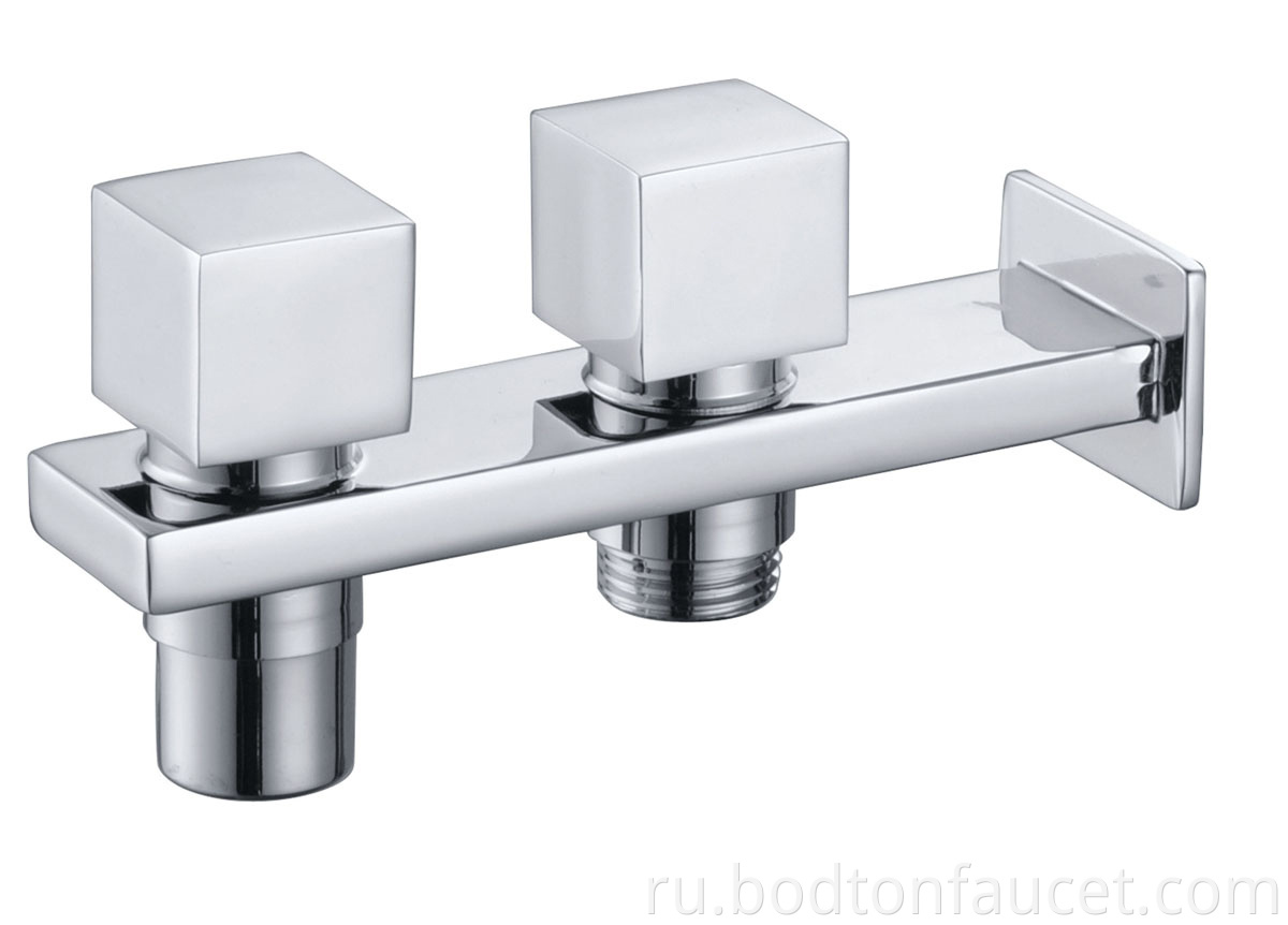 Double-head faucet angle valve made of zinc